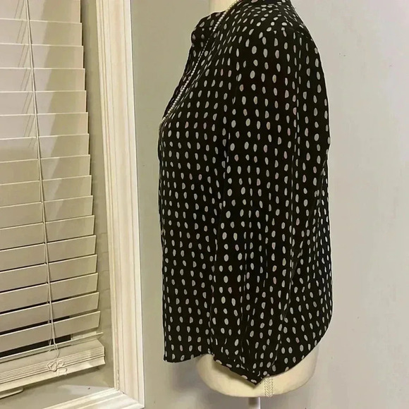 [S]Madewell Silk Poet Shirt Blouse In Paintdot (05196)  V Neck Button Down - Picture 5 of 12